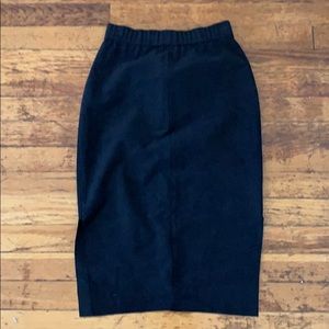 Aritzia -Wilfred Fred black suede pencil skirt